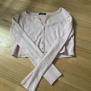 Light Pink Cardigan Top
